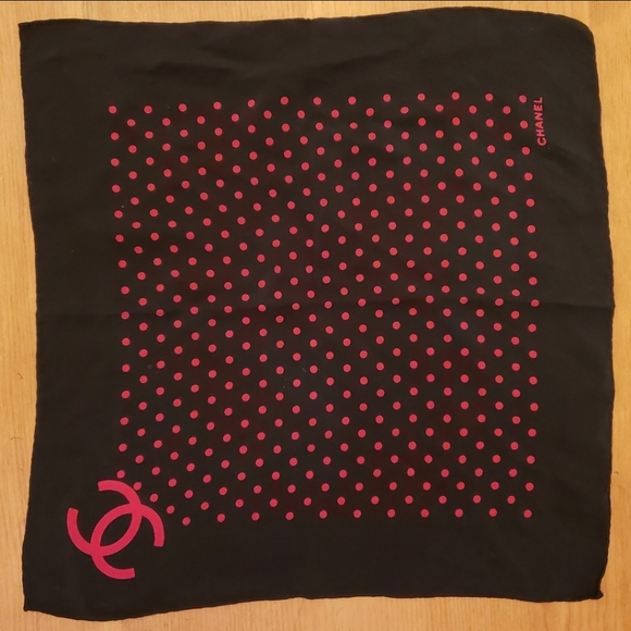 Vintage small Chanel silk scarf neckerchief